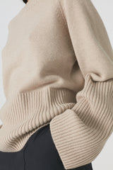 Baria - Seamless knit FN sweater I Black    2 - Rabens Saloner