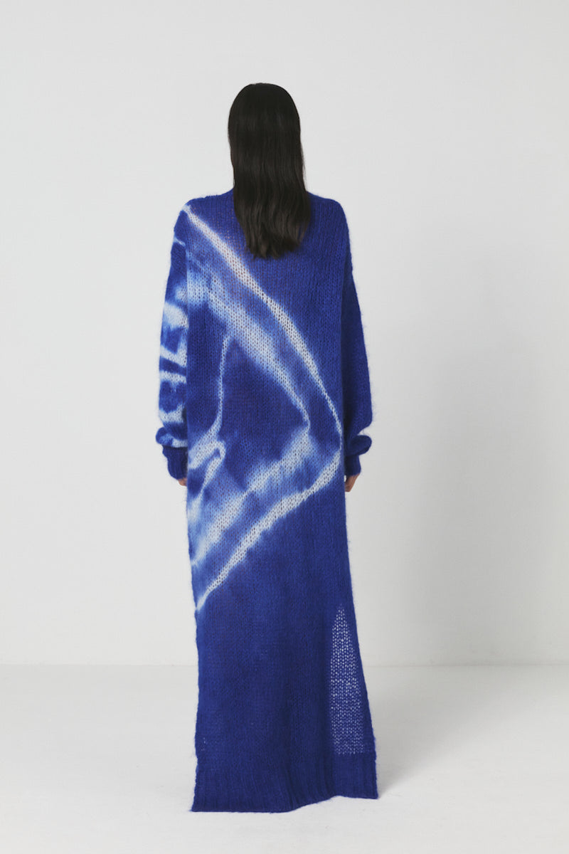 Taia - Echo knit long dress I Blue combo    3 - Rabens Saloner