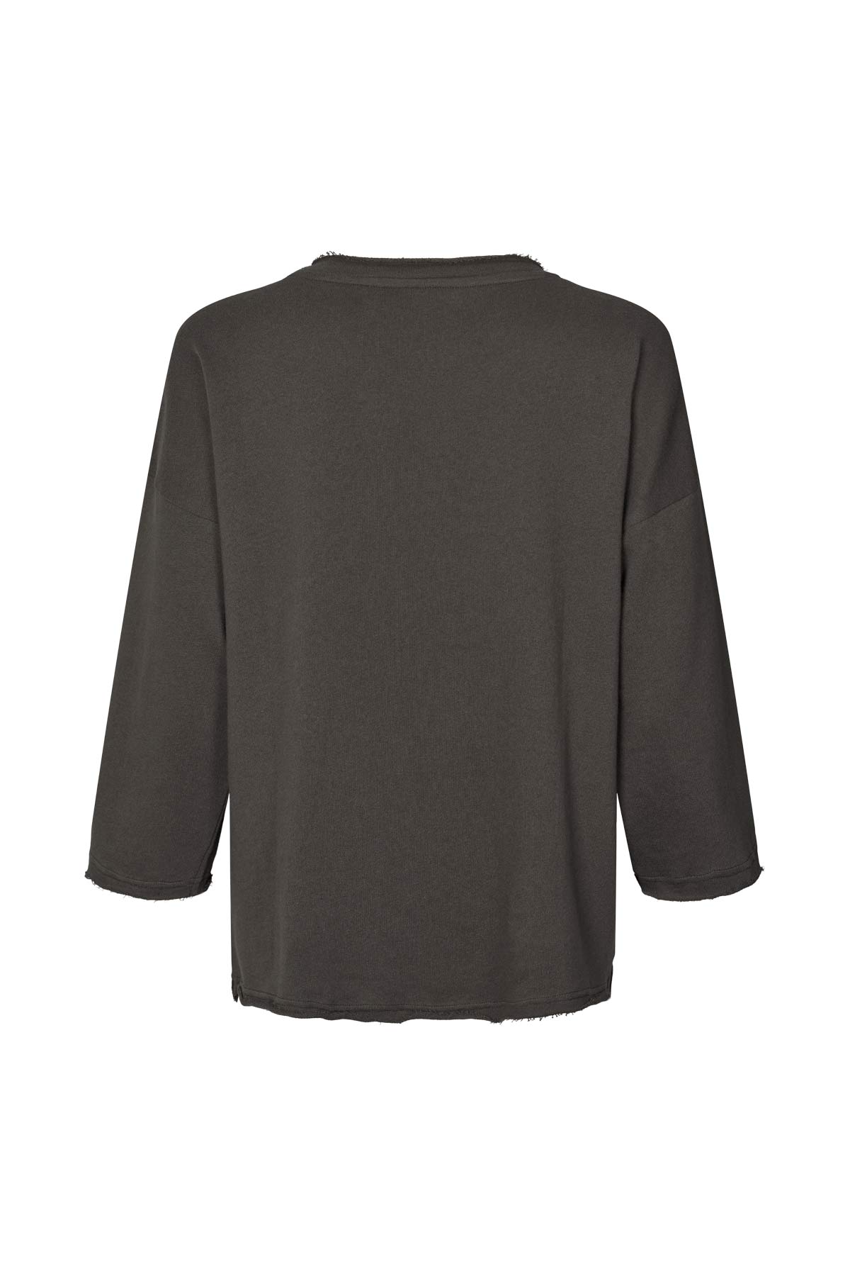 Dena - Light stretch 3/4 sleeve top I Faded black 3 - Rabens Saloner