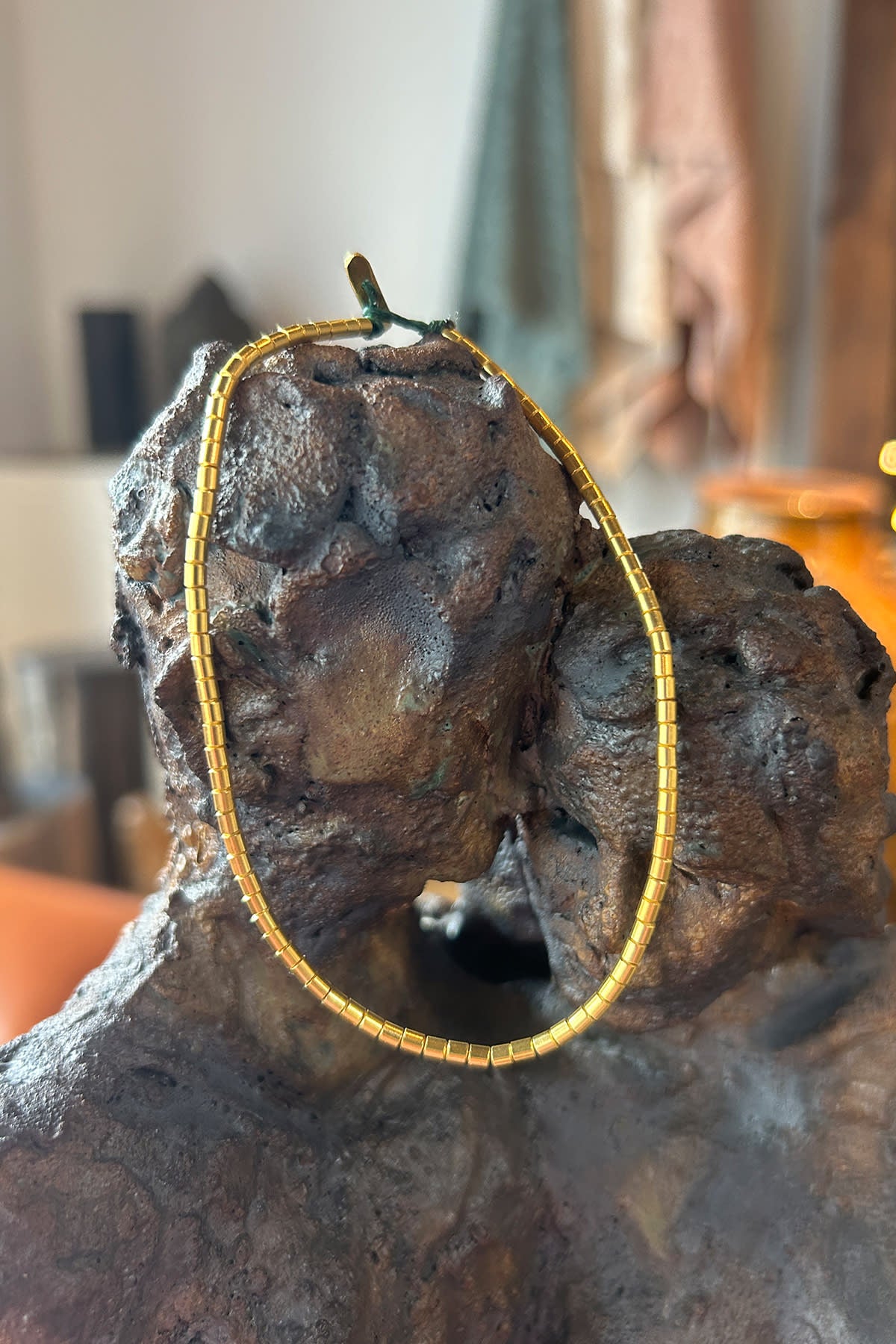 Tube Bead Anklet - Nafsu I Gold 3 - Rabens Saloner