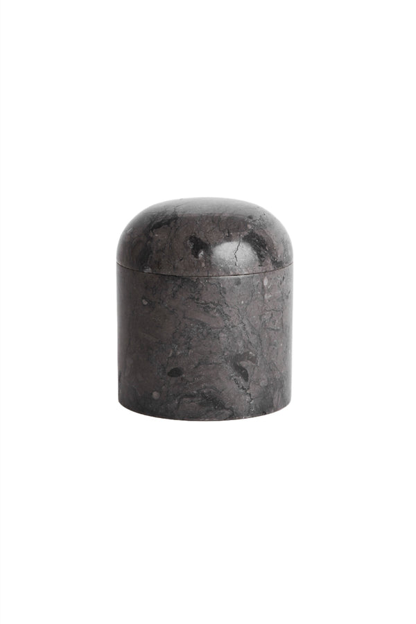 Large marble jar with lid - 13x11 cm I Dark grey Dark Grey H: 13 cm Ø:11 cm  1 - Rabens Saloner