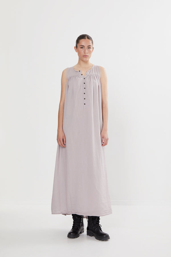 Thinna - Cotton Button front long dress I Army    1 - Rabens Saloner