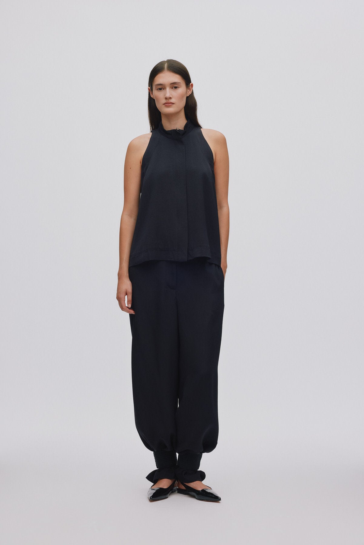 Grossgrain halter top - Kaley I Black 3 - Rabens Saloner