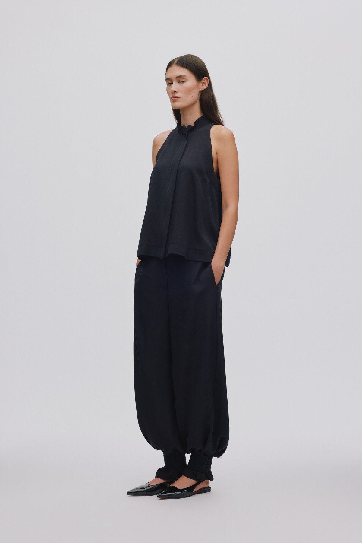 Grossgrain halter top - Kaley I Black 4 - Rabens Saloner