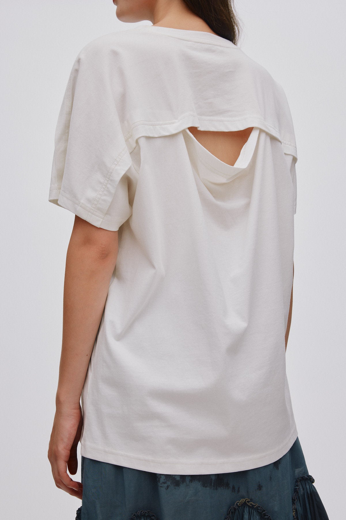 Cici - FOT jersey open back top I Chalk 6 - Rabens Saloner