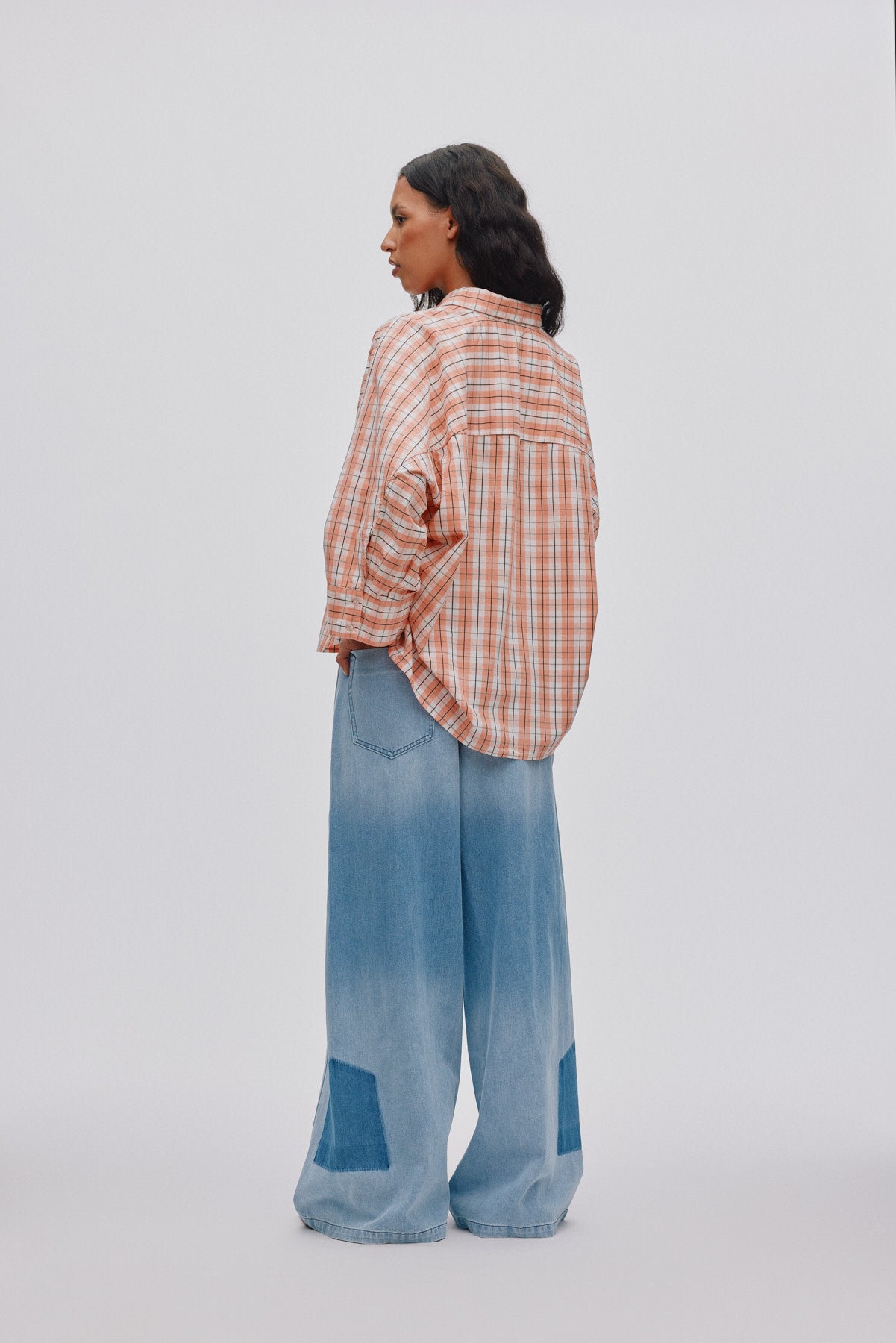 Chloe - Shirt check full shirt I Mandarin check 2 - Rabens Saloner