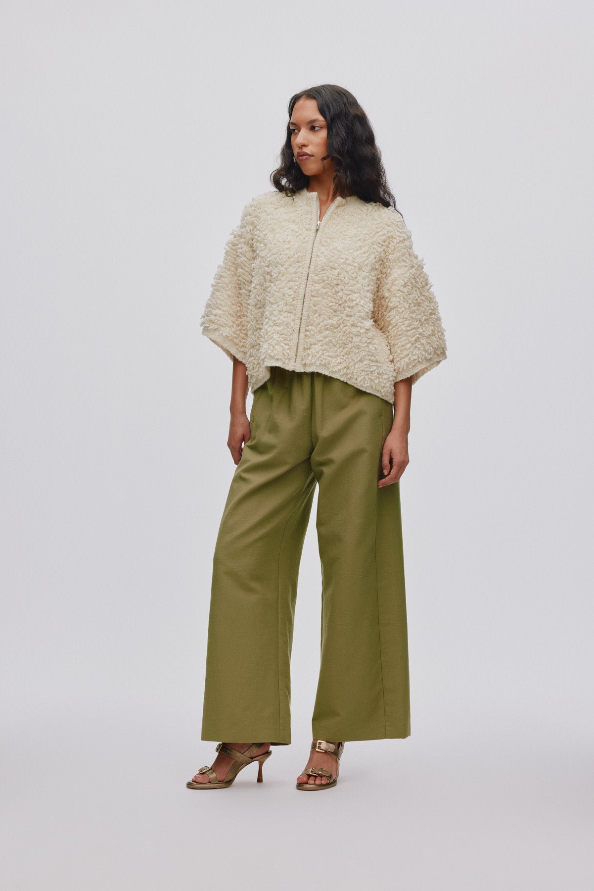 Everdeen - Soft tailoring relaxed pants I Pale Khaki 5 - Rabens Saloner