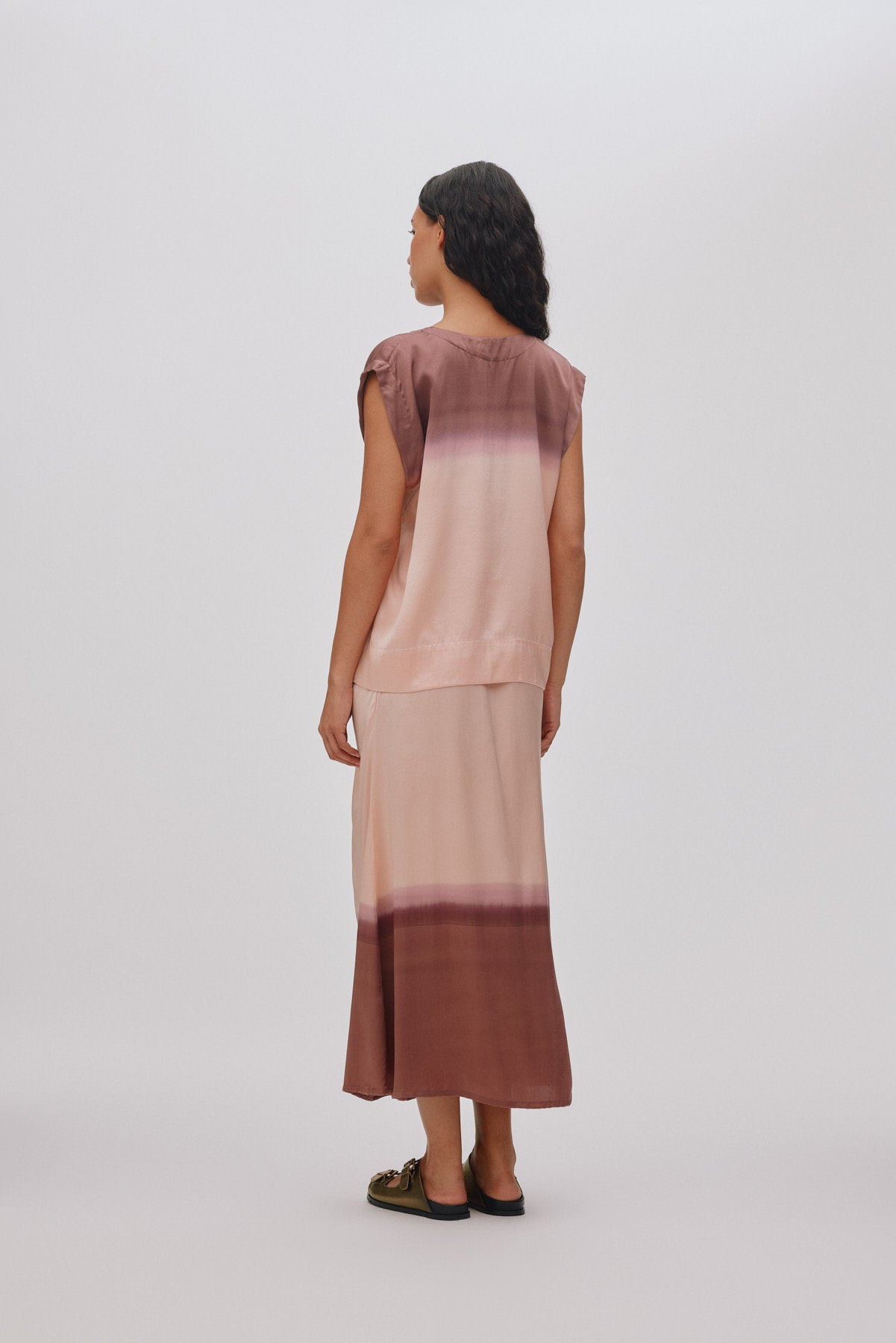 Rojin - Horizon drape front skirt I Blush combo 3 - Rabens Saloner
