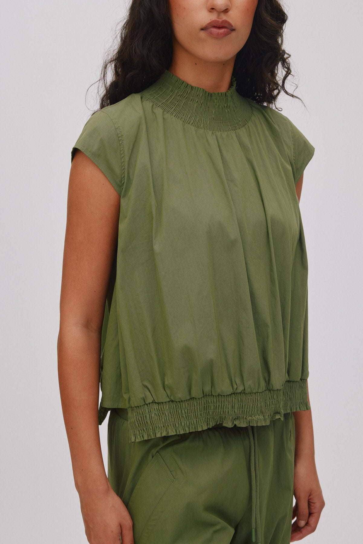 Dori - Papery shirring top I Shadow 3 - Rabens Saloner