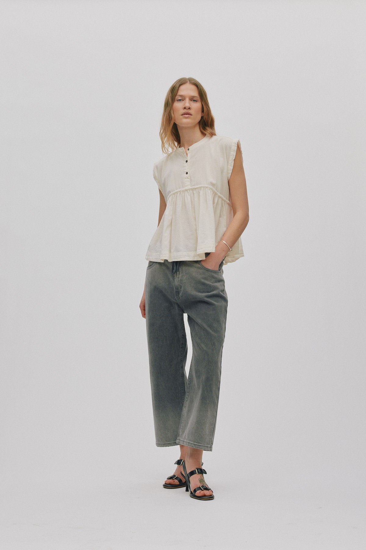 Deona - Cotton blouse I Bone 3 - Rabens Saloner