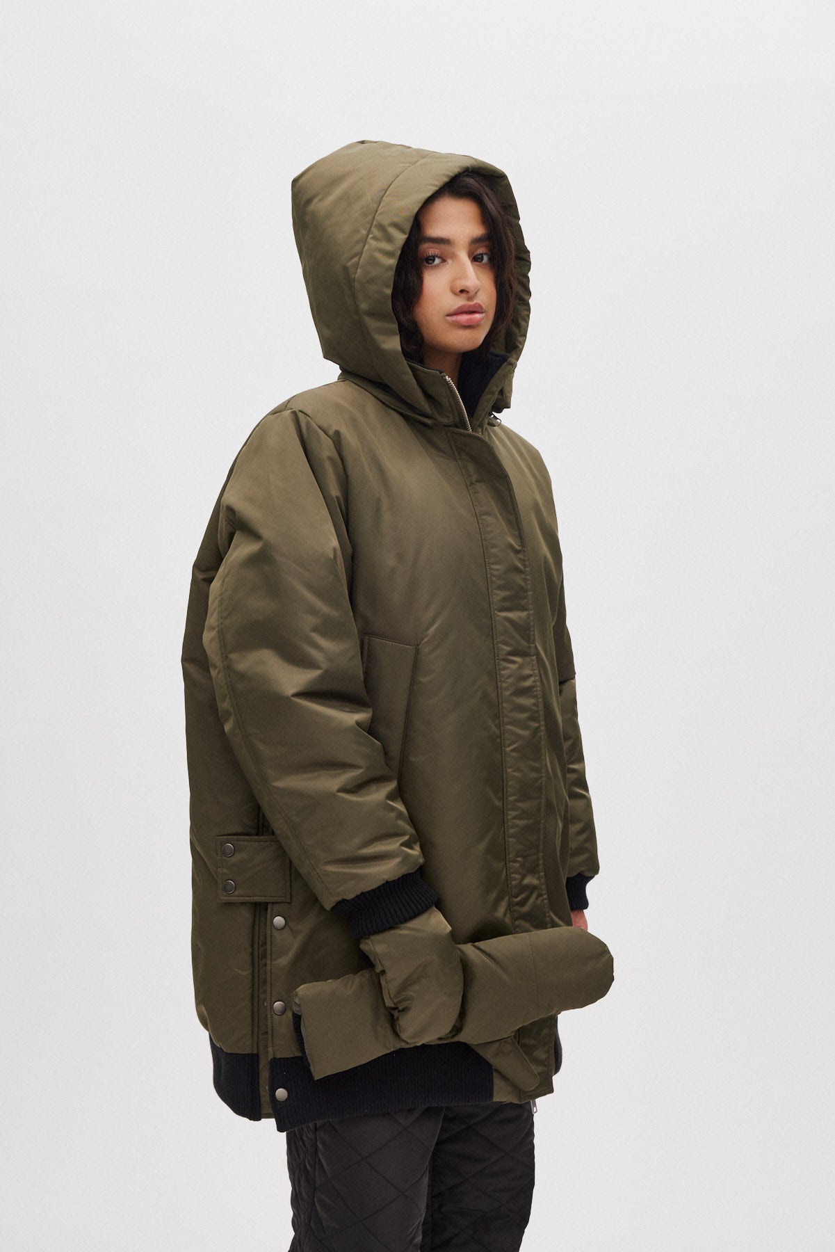 Siif - Padded tech coat I Olive night 2 - Rabens Saloner