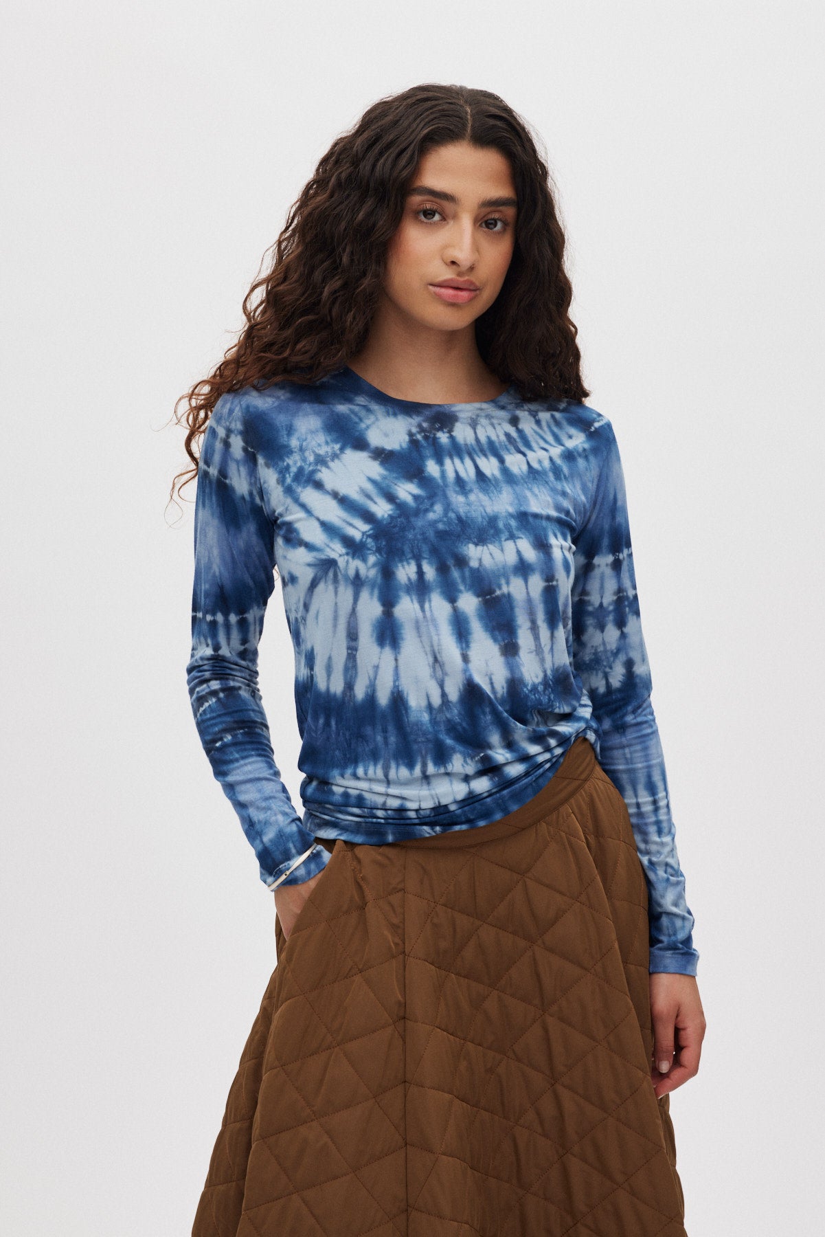 Xenia - Lava jersey t-shirt I Blue combo 1 - Rabens Saloner