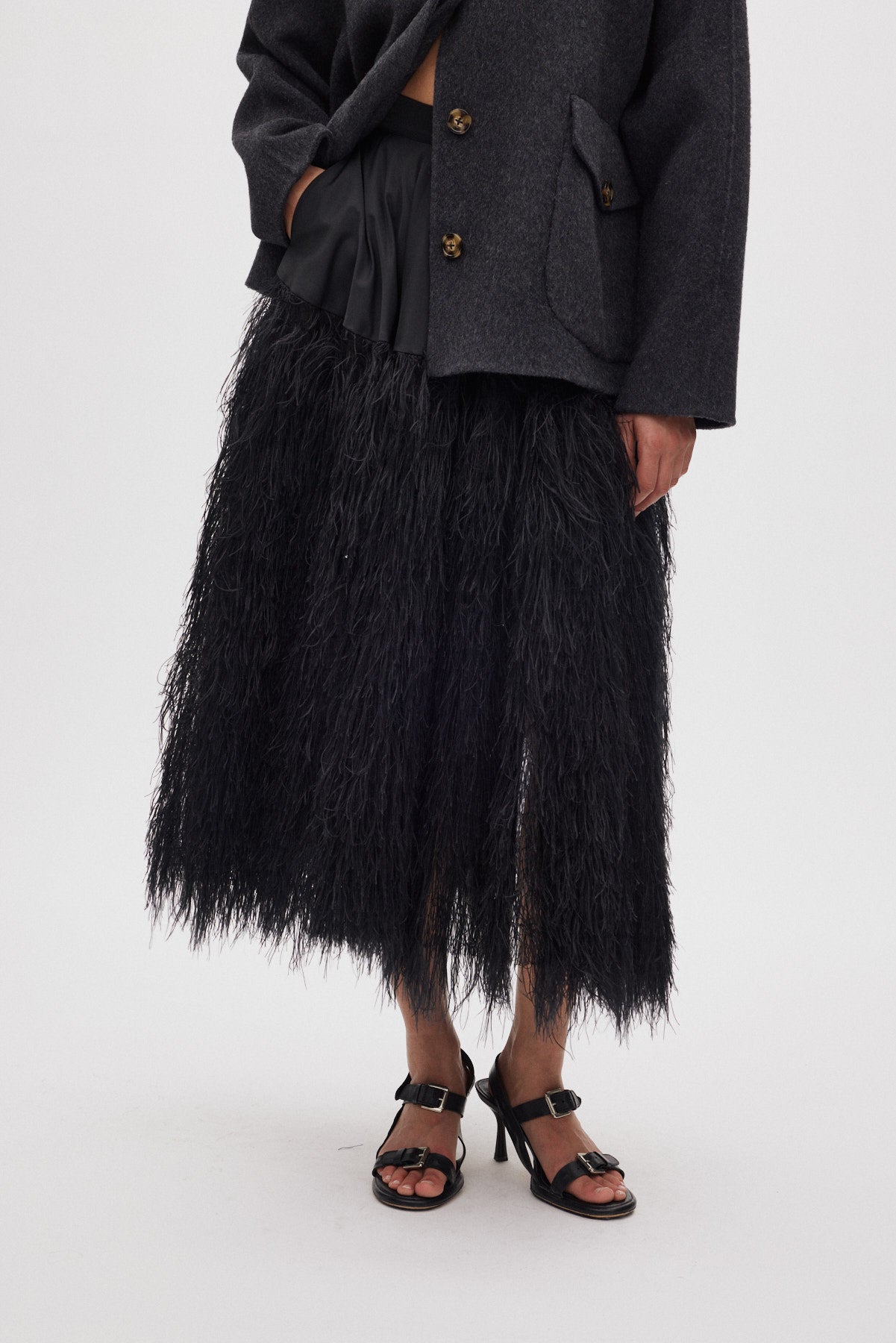 Magna - Plume combo full skirt I PRE-ORDER I Black 5 - Rabens Saloner