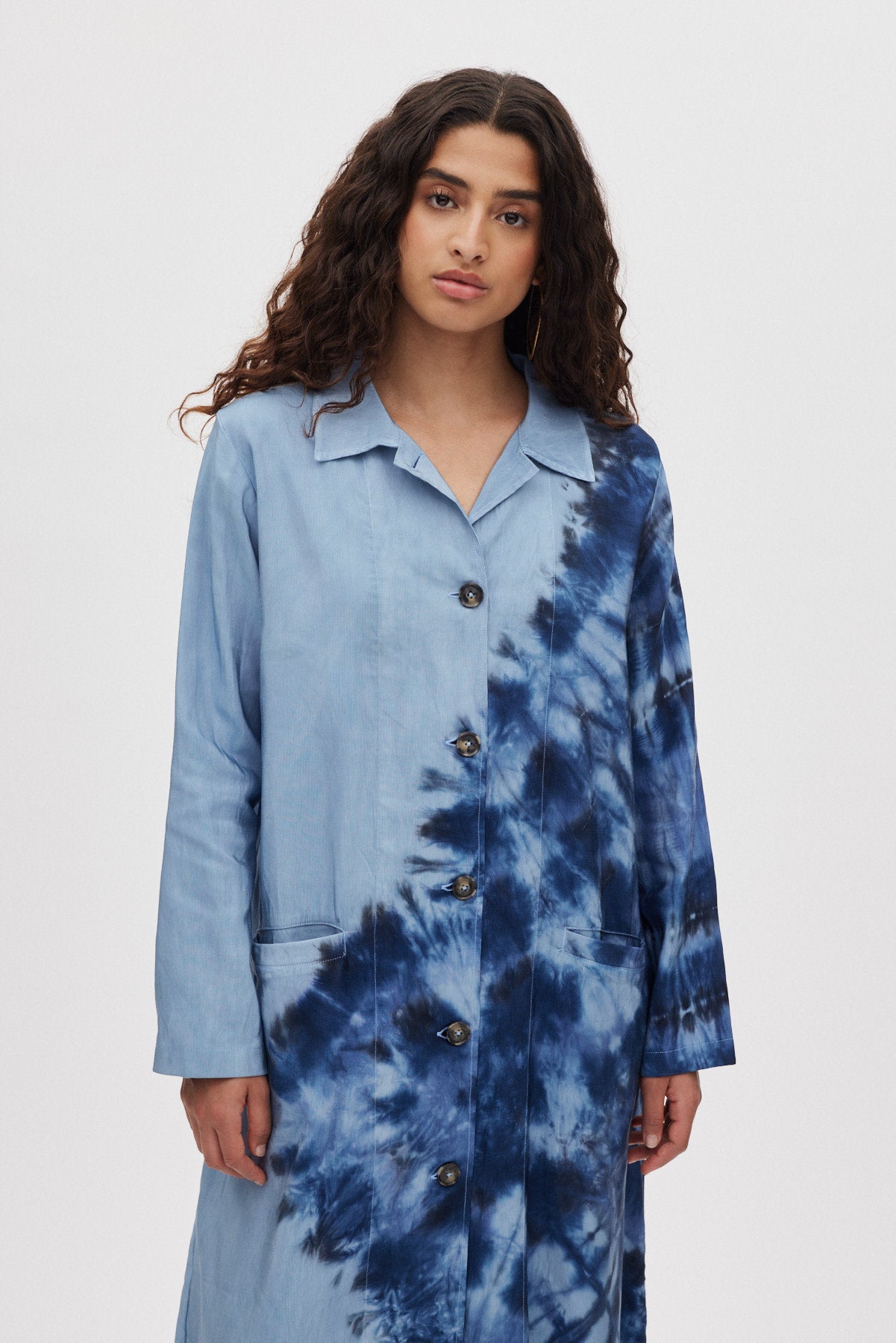 Celine - Lava long coat I Blue combo 4 - Rabens Saloner
