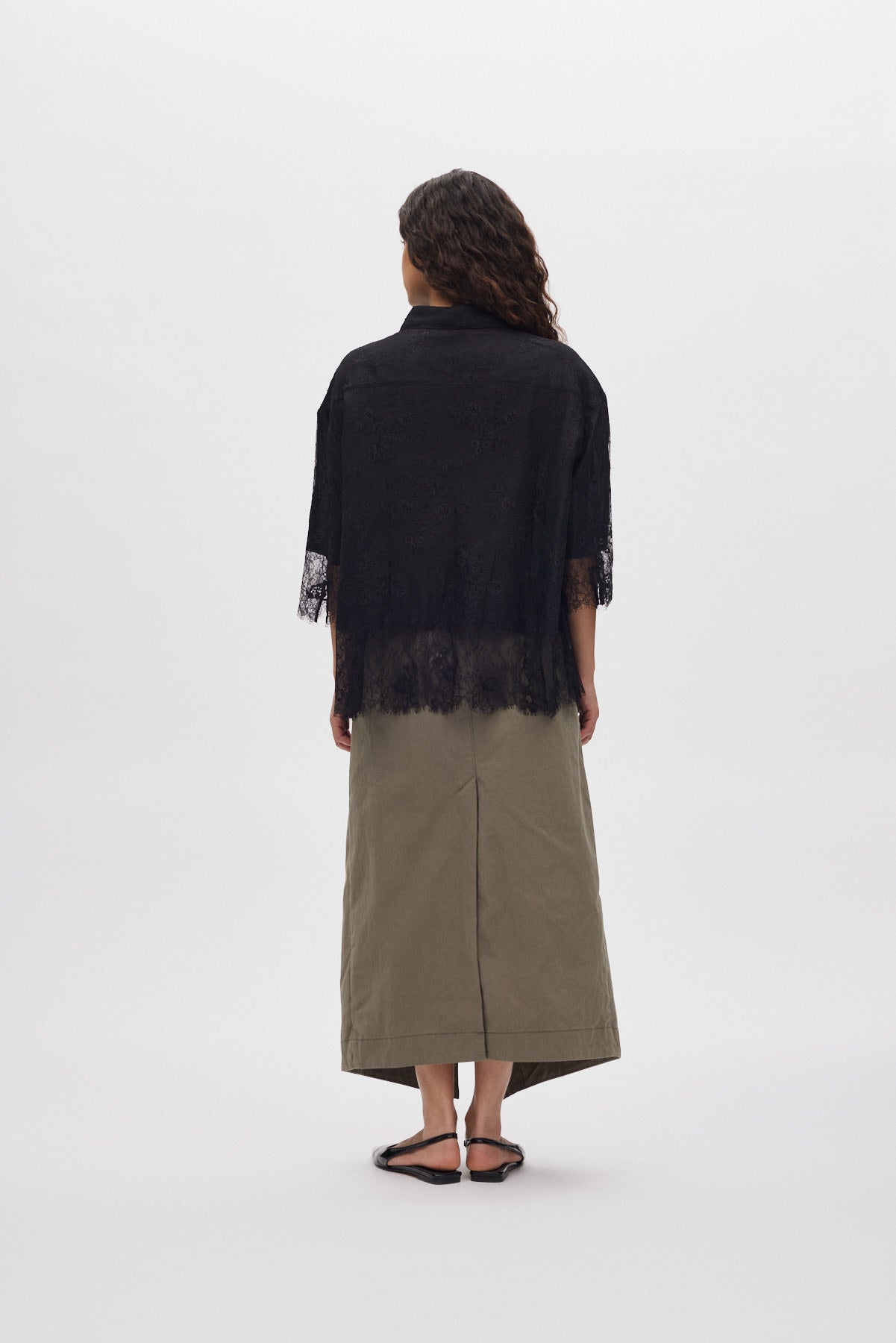 Babara - Laced multi layer shirt I Black 3 - Rabens Saloner