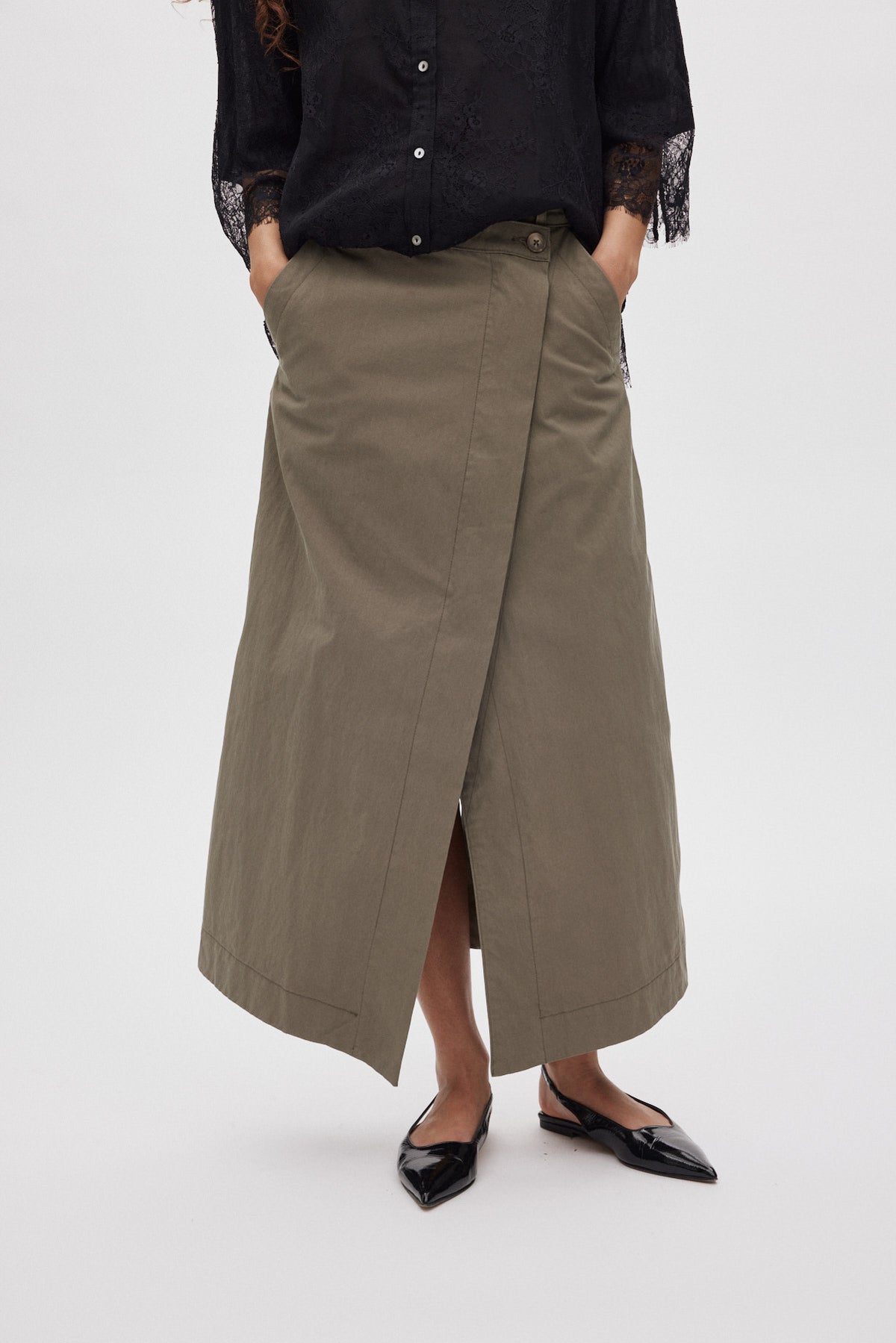 Moly - Utility long skirt I Asphalt 6 - Rabens Saloner