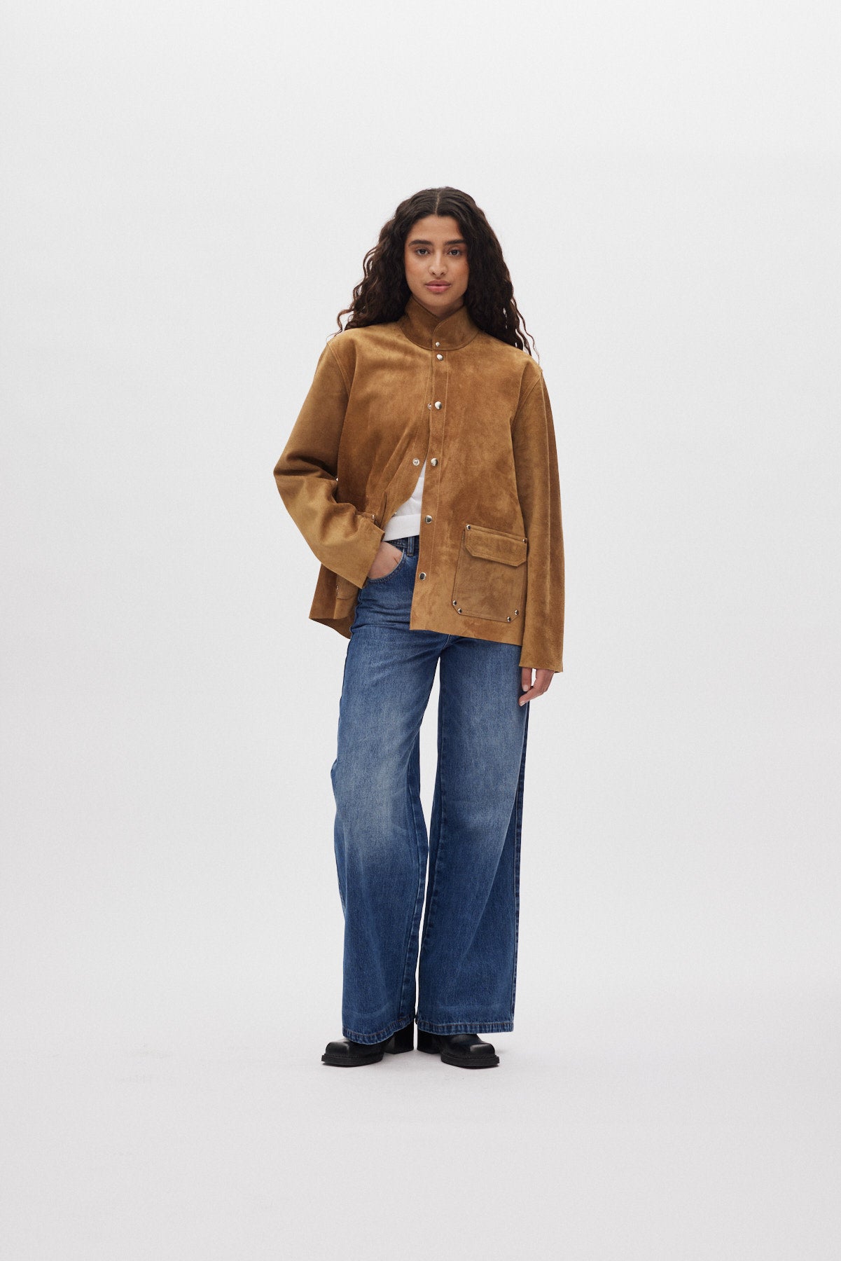 Thelma - Heavy suede jacket I Whiskey 1 - Rabens Saloner