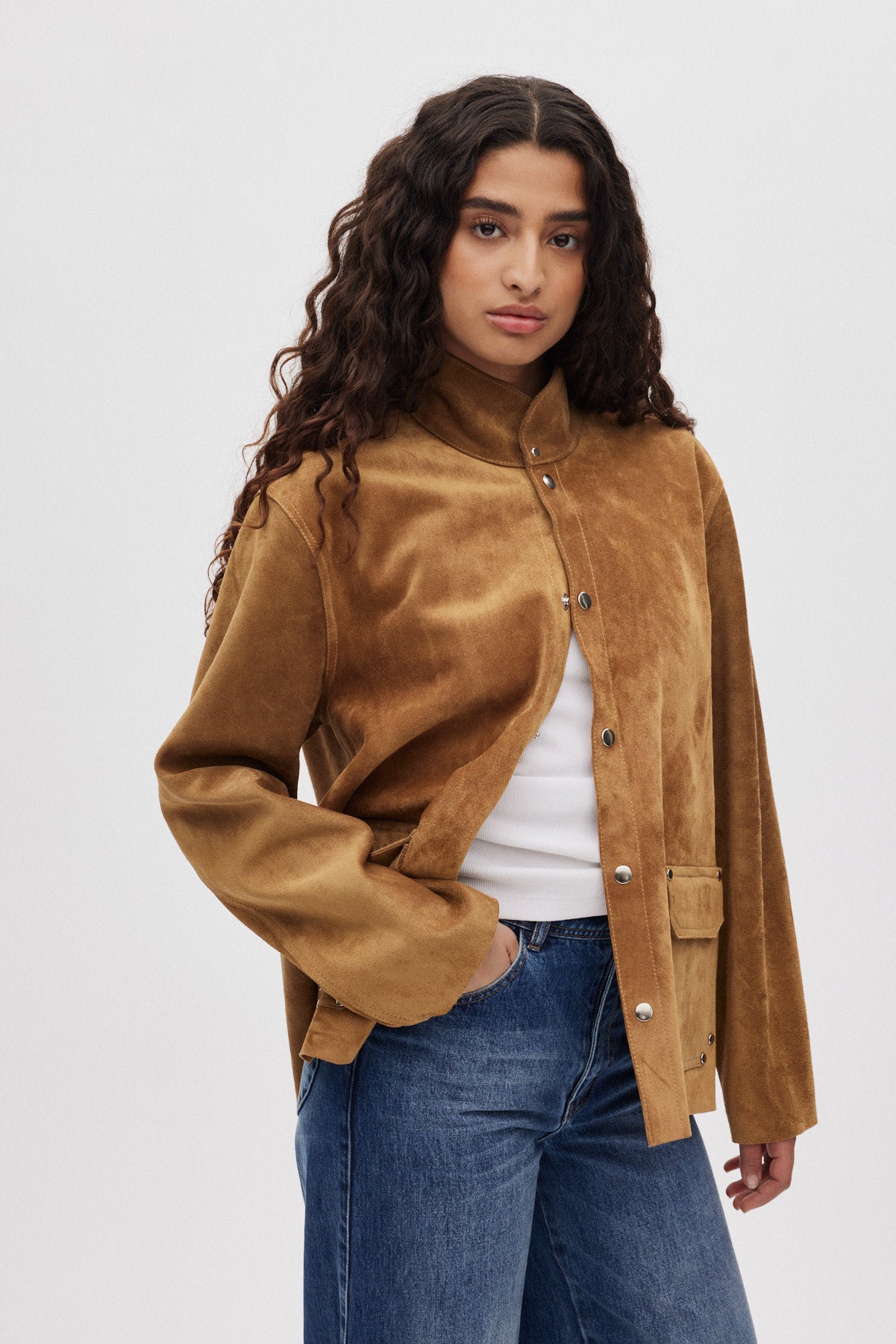 Thelma - Heavy suede jacket I Whiskey 4 - Rabens Saloner