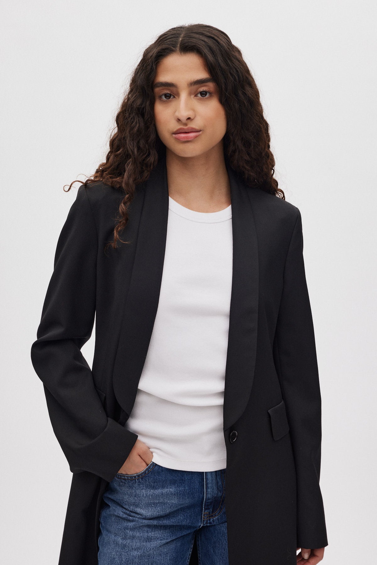Talma - Smooth tailoring long jacket I Black 4 - Rabens Saloner