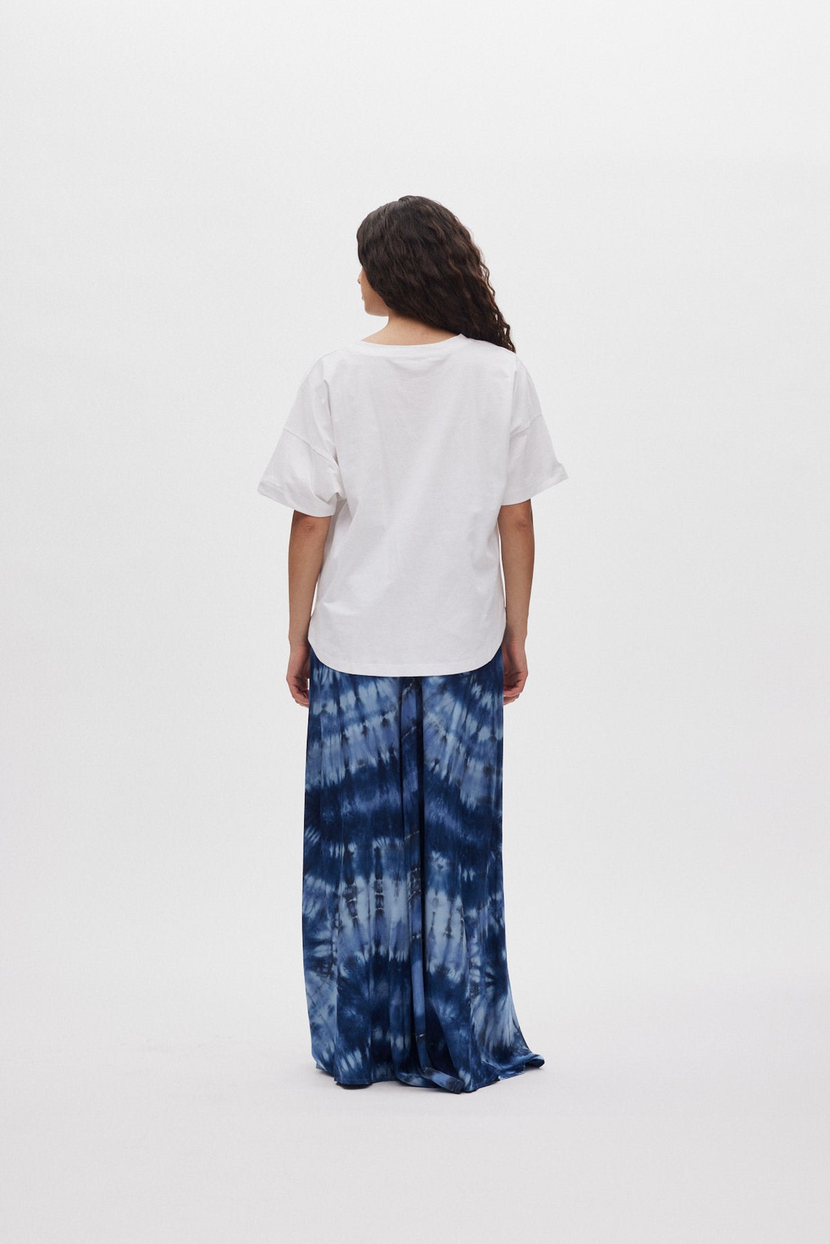 Henriette - Lava print button skirt I Blue combo 3 - Rabens Saloner