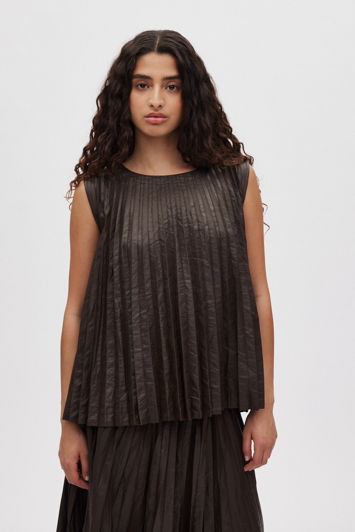 Sinem - Pleats top I French toast 1 - Rabens Saloner