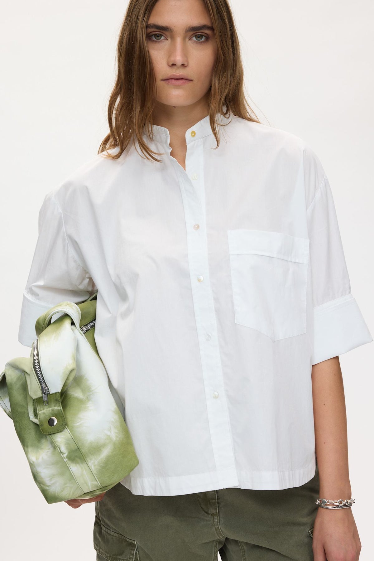 Seval - Poplin boxy shirt I White 1 - Rabens Saloner