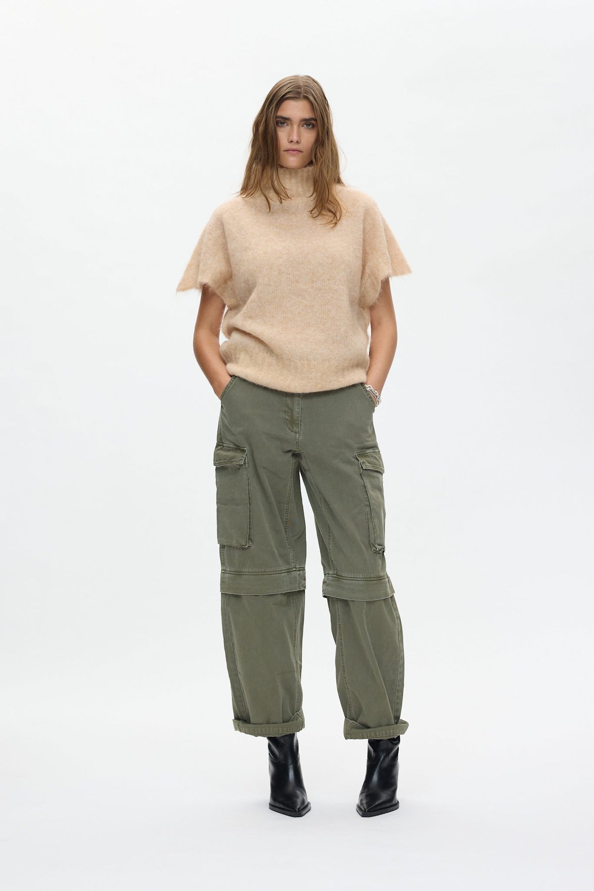 Asna - Superlight knit tunic top I Light camel Light camel XS/S 1 - Rabens Saloner