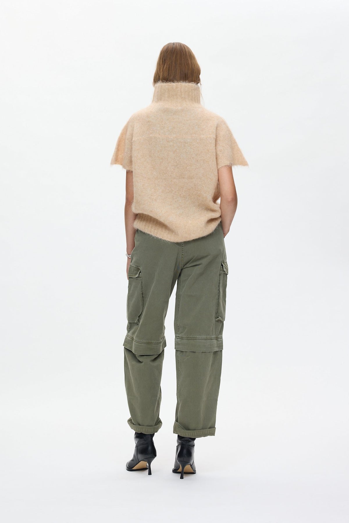 Asna - Superlight knit tunic top I Light camel 3 - Rabens Saloner