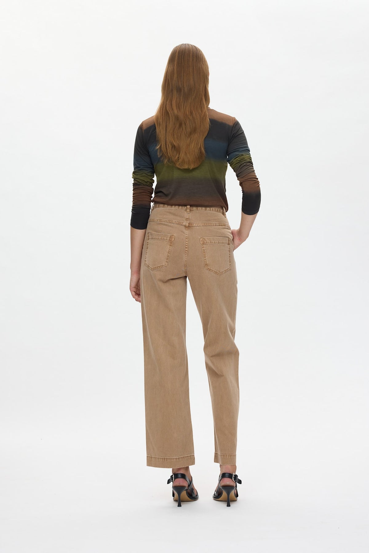 Sabina - Canvas pants I Washed tobacco 3 - Rabens Saloner