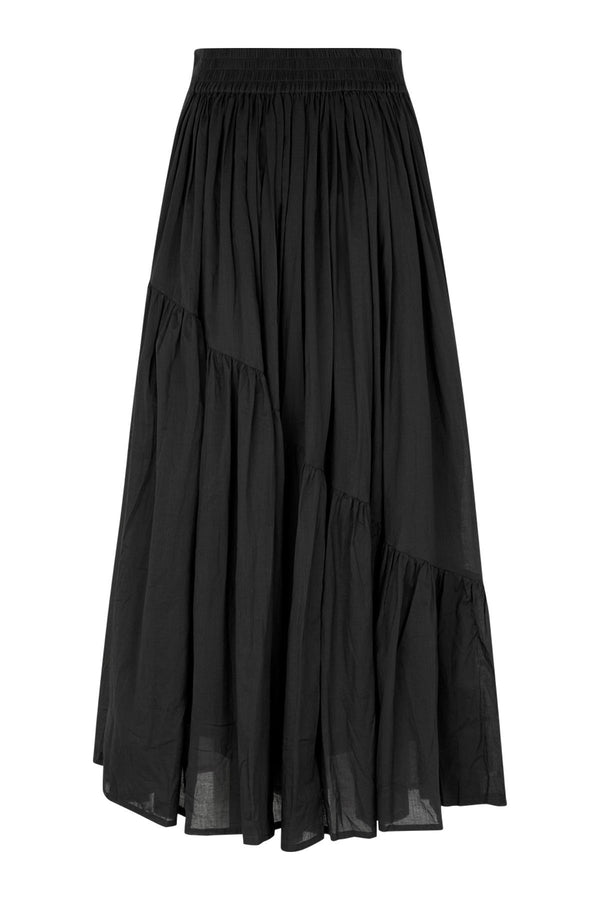 Polonia - Angled gather skirt I Black    3 - Rabens Saloner