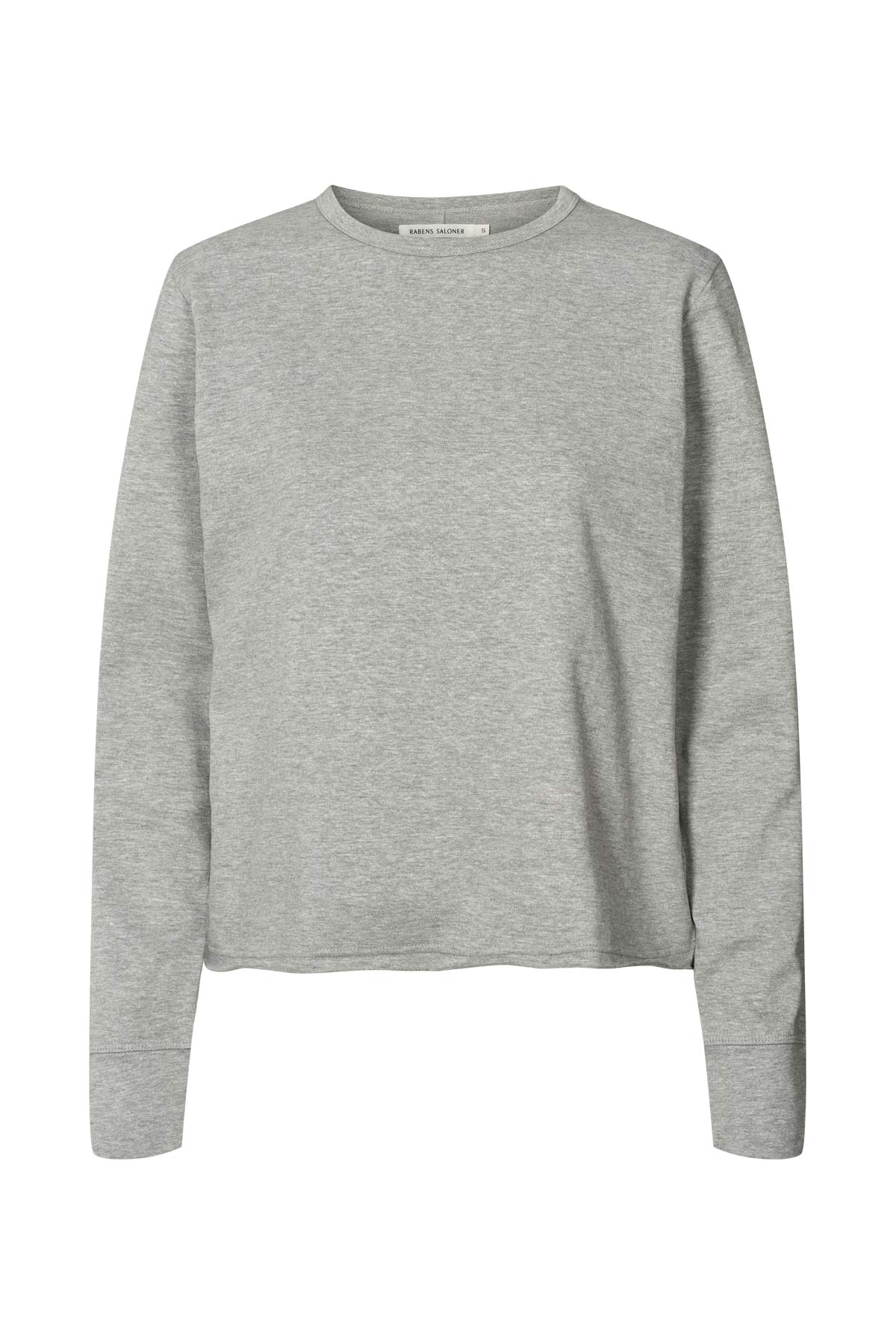 Hila - Light stretch crew neck top I Grey melange Grey melange XS 4 - Rabens Saloner