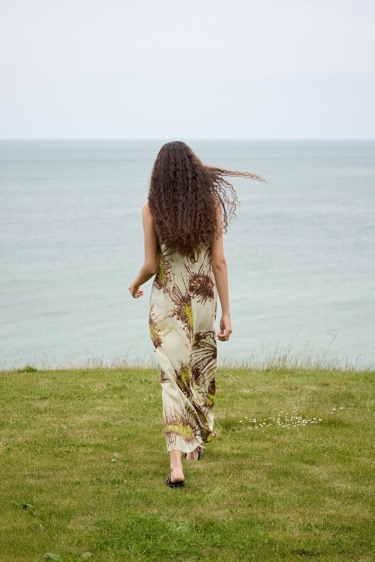 Alpa - Sea urchin long dress I Chartreuse combo 9 - Rabens Saloner