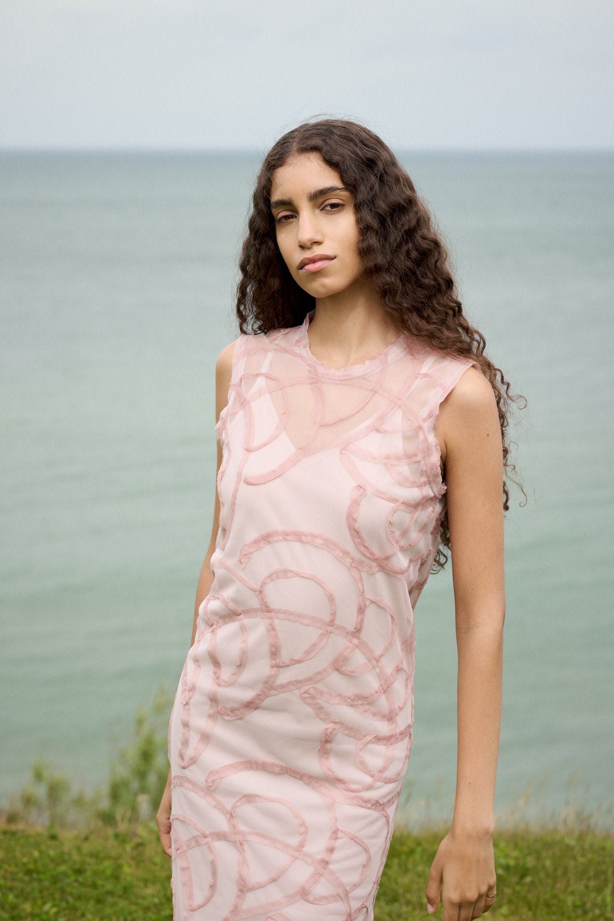 Vita - Scribble long dress I Blush 10 - Rabens Saloner