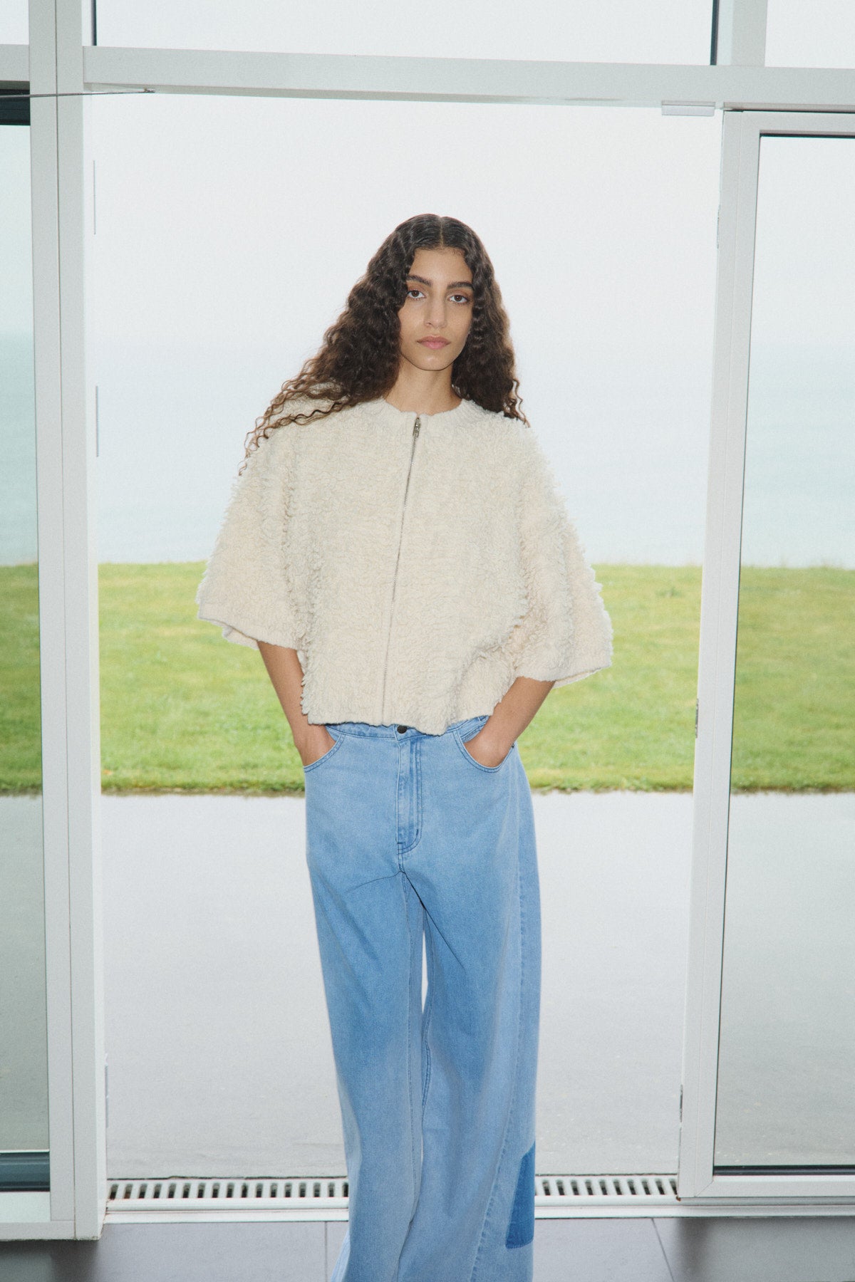 Lane - Denim light wide leg pants I Light washed denim 16 - Rabens Saloner