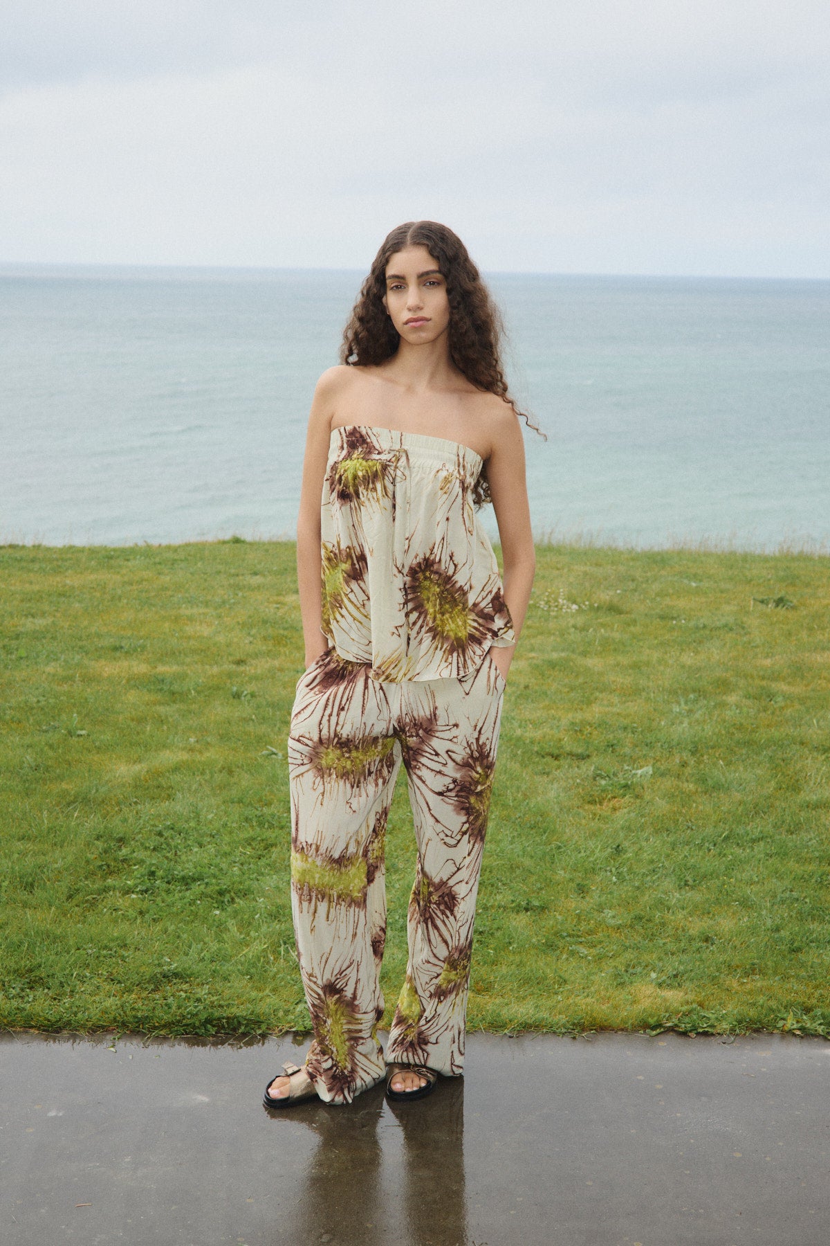 Pantsy - Sea urchin pants I Chartreuse combo 7 - Rabens Saloner