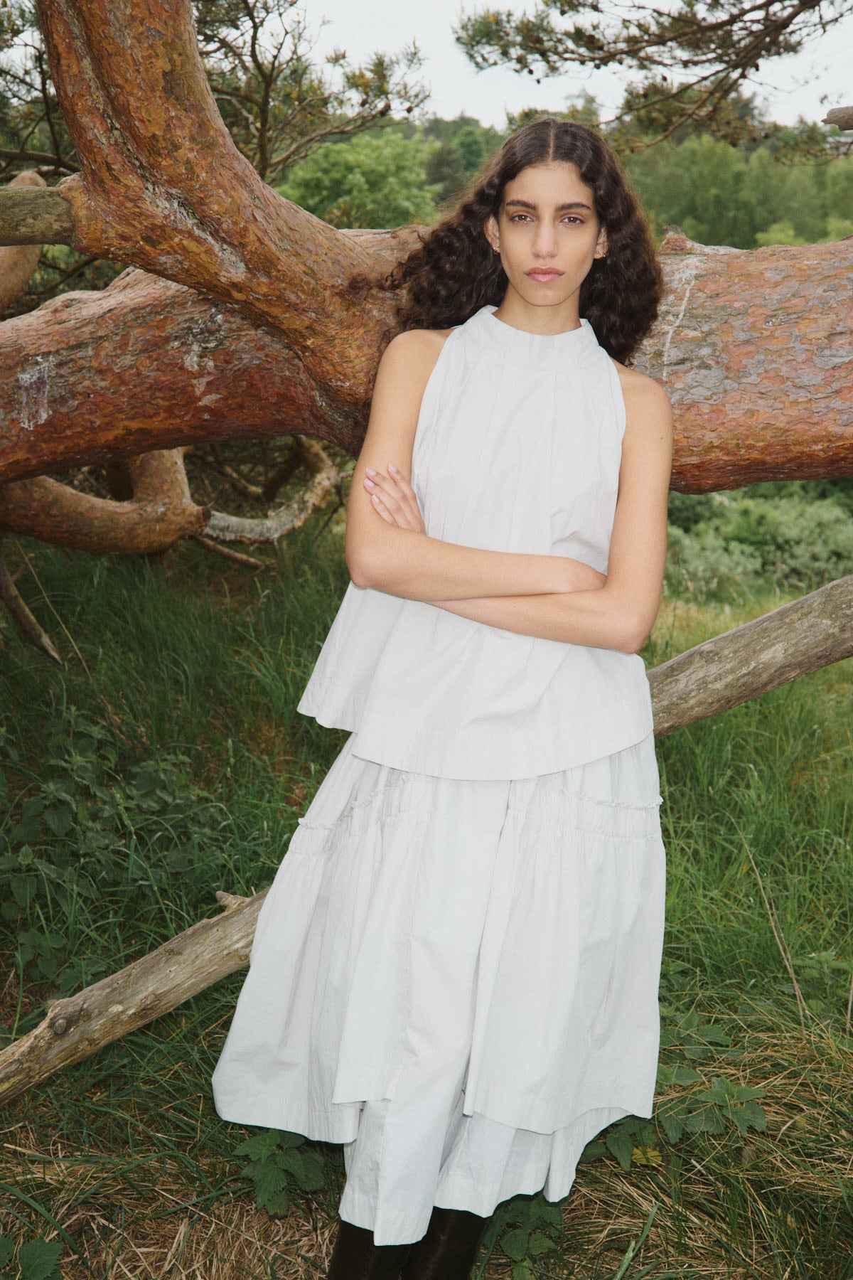 Brigida - Poplin full skirt I Faded black 7 - Rabens Saloner