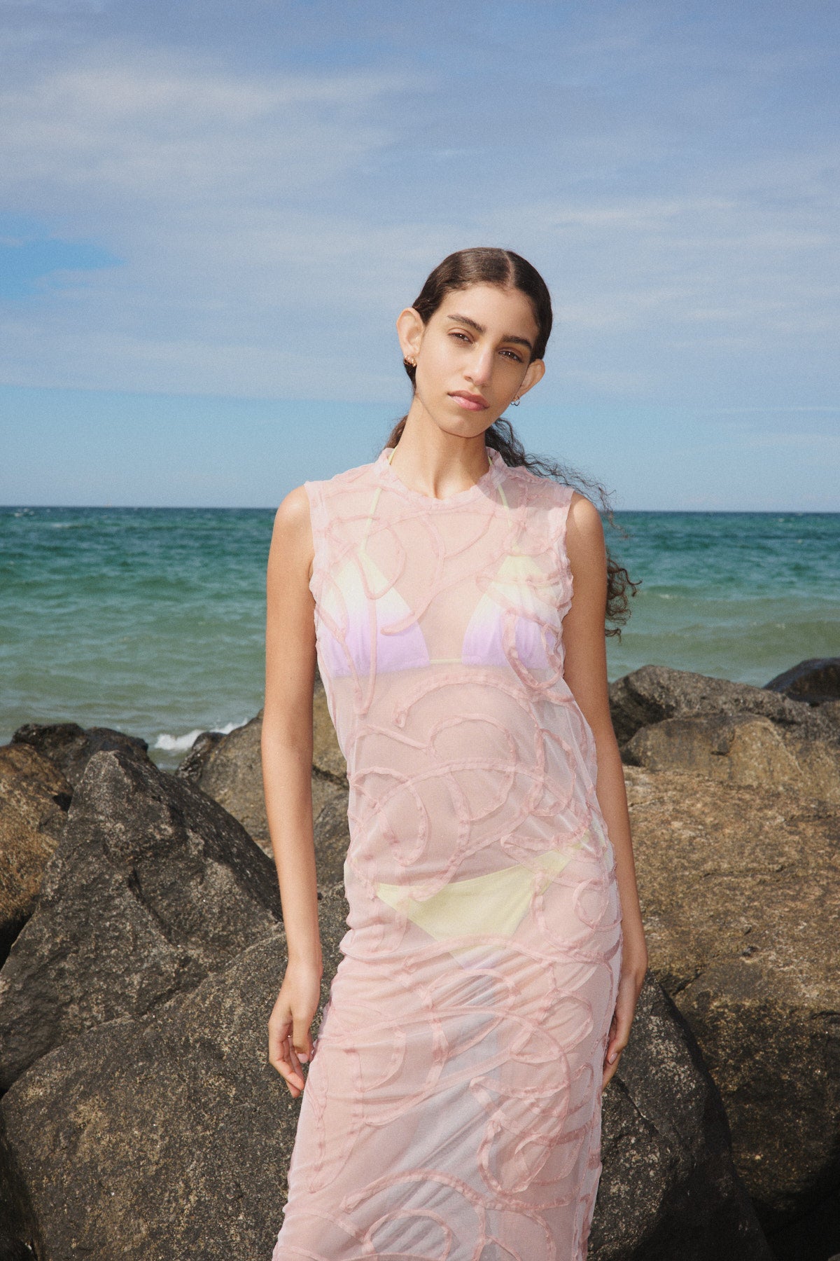 Vita - Scribble long dress I Blush 15 - Rabens Saloner