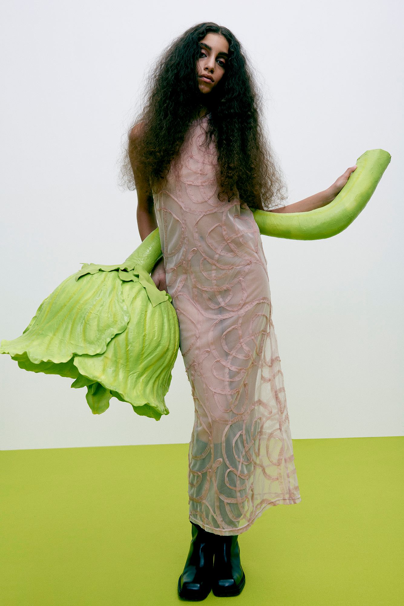 Vita - Scribble long dress I Blush 8 - Rabens Saloner