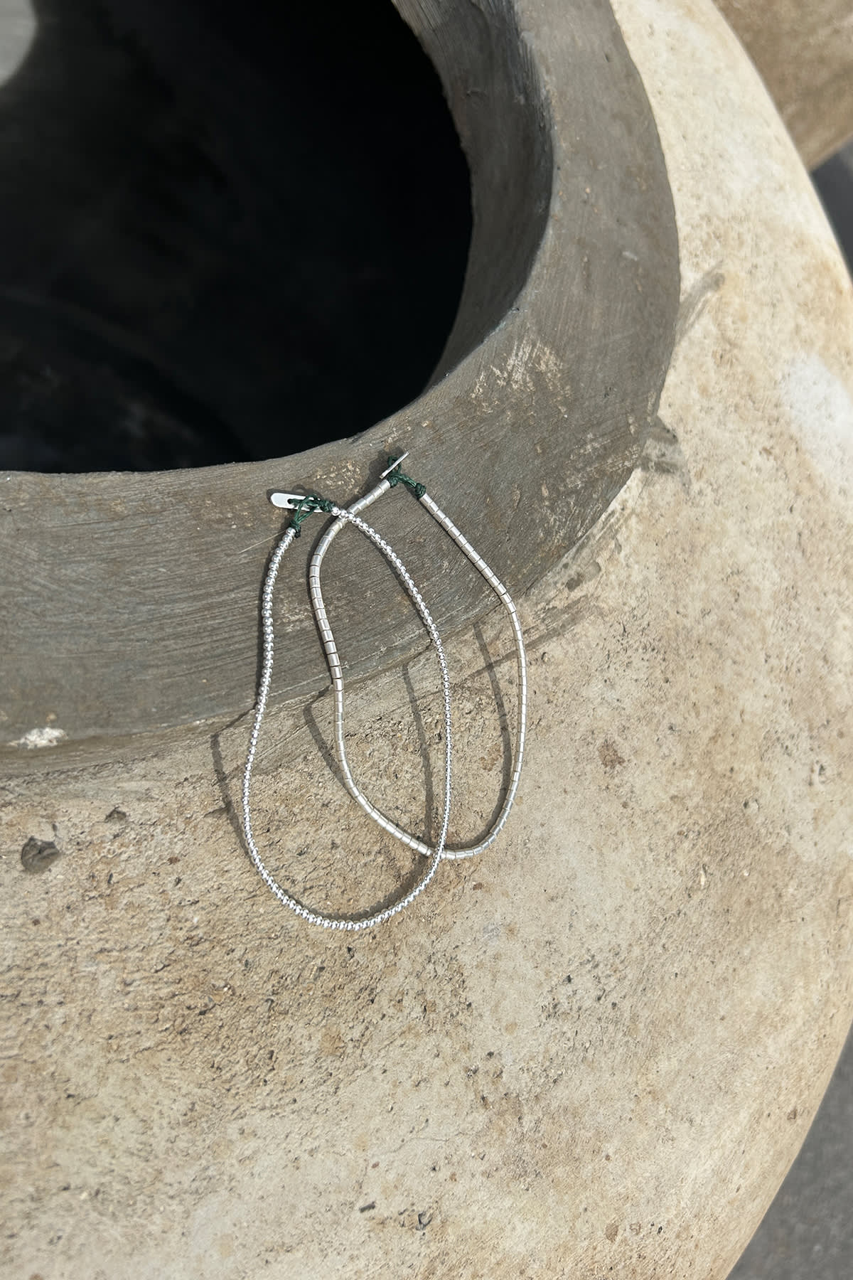 Small Bead Anklet - Nafsu I Silver 5 - Rabens Saloner