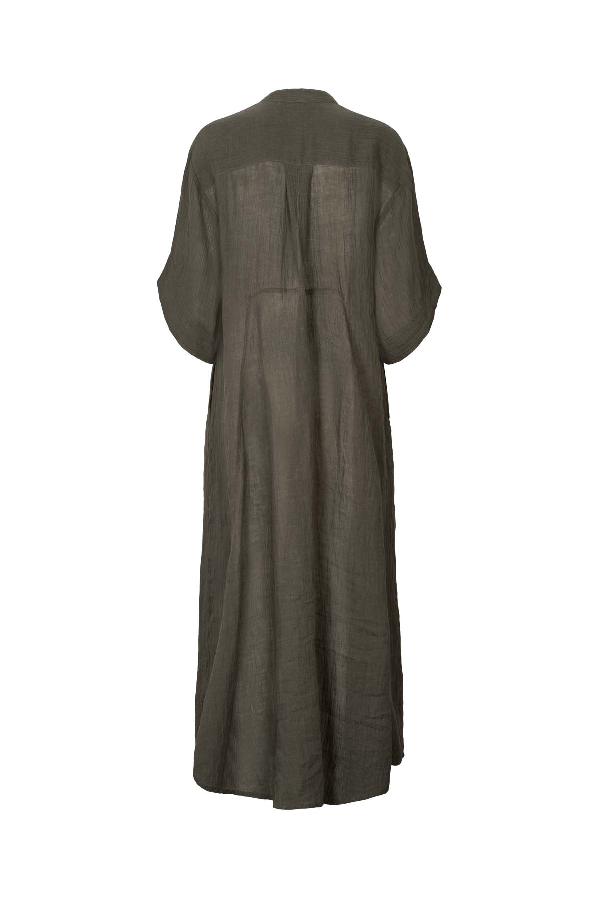Susi - Crinkled long kaftan I Faded black 7 - Rabens Saloner