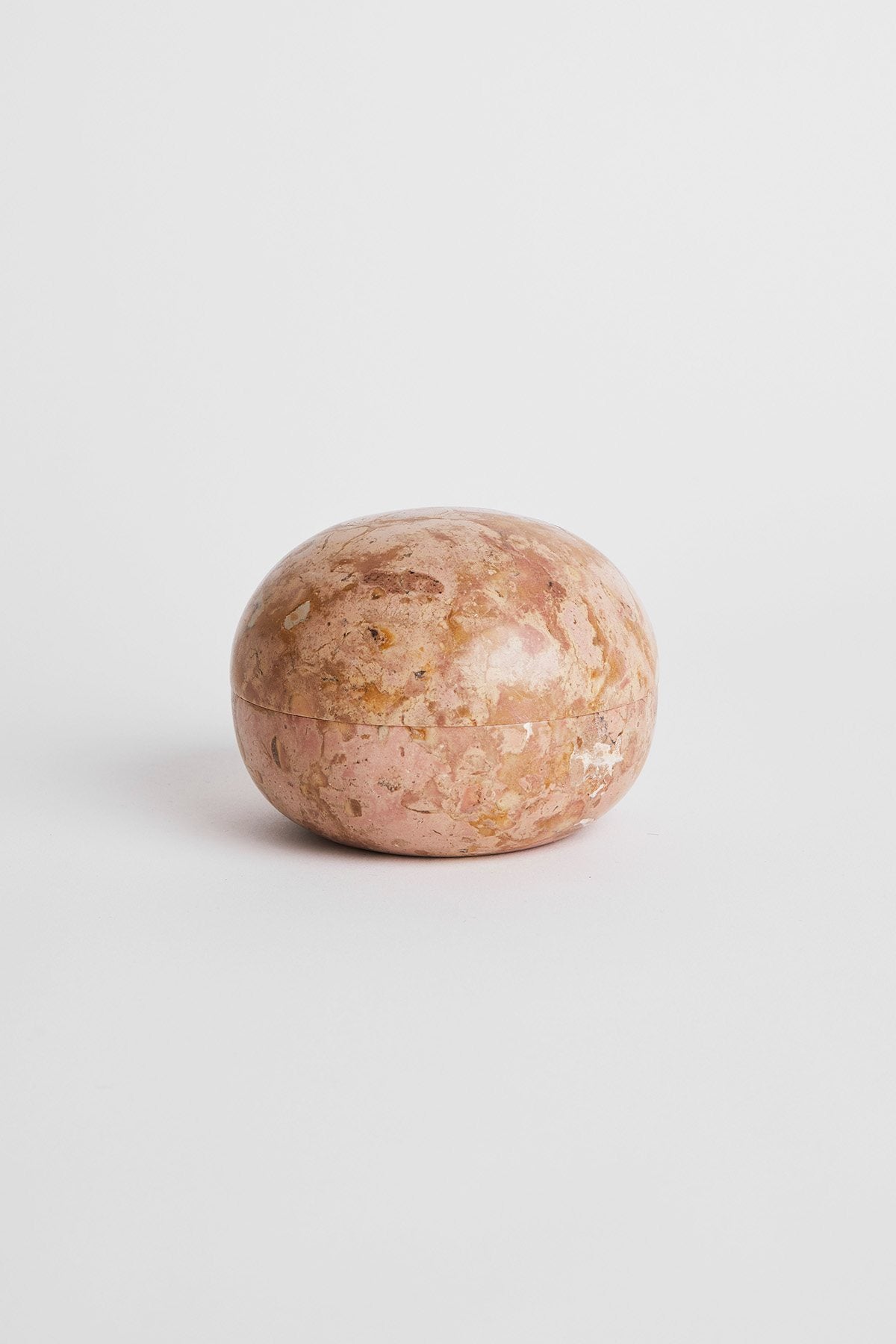 Chubby Marble Bowl with Lid - Rabens Apartment I Rose Rose H: 9 cm Ø: 11cm 1 - Rabens Saloner