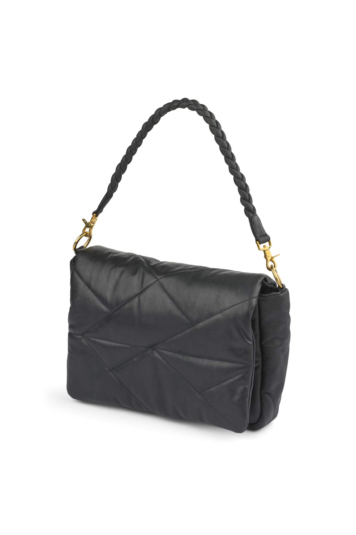 PRE-ORDER I Noria - Leather padded shoulder bag I Black