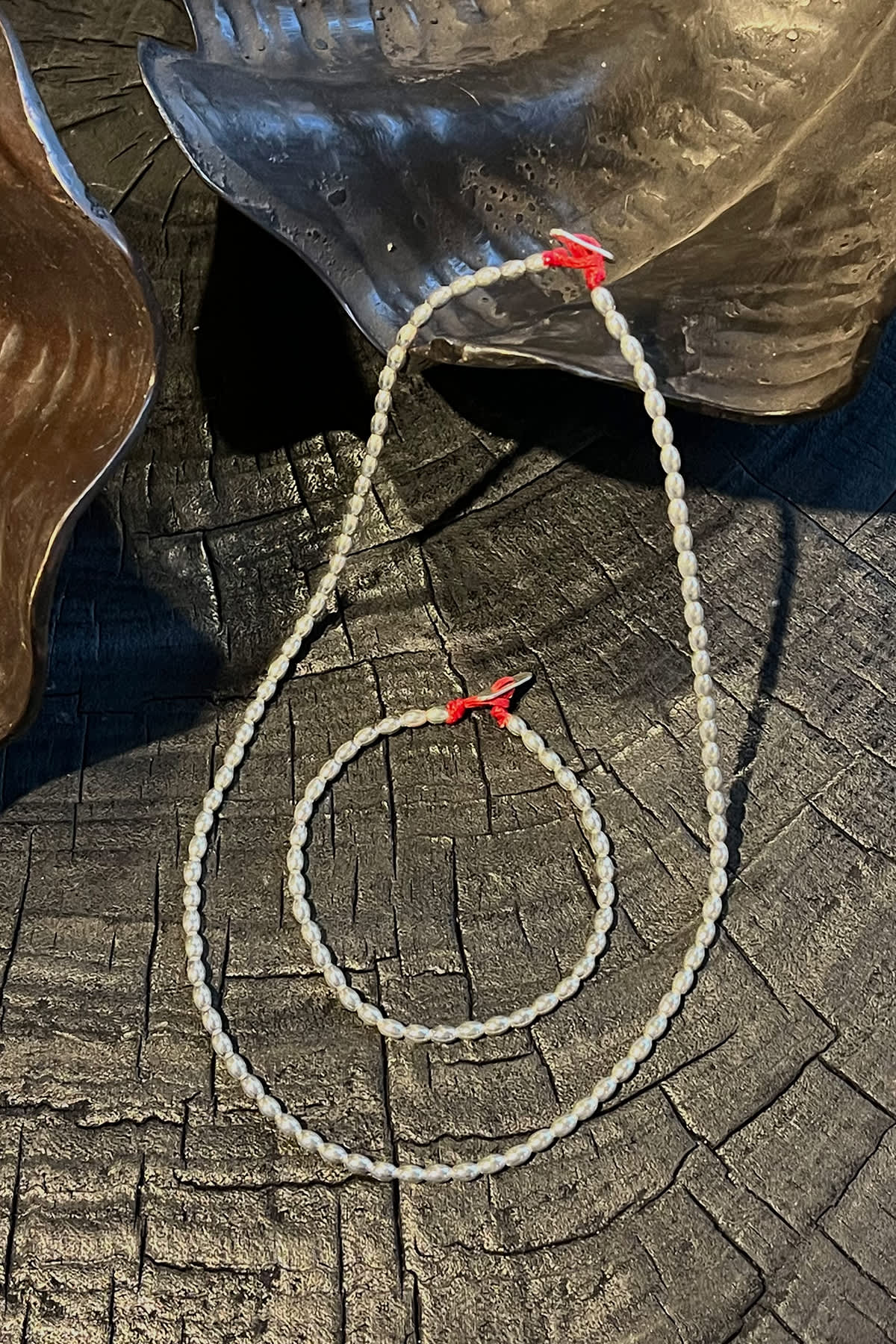 Rice Bead Necklace - Nafsu I Silver 3 - Rabens Saloner