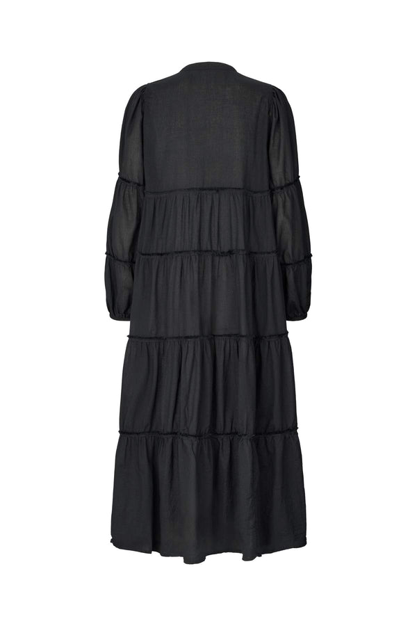 Eloise - Cotton LS long dress I Black    2 - Rabens Saloner