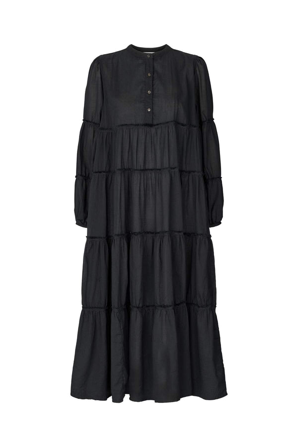 Eloise - Cotton LS long dress I Black Black XS  1 - Rabens Saloner