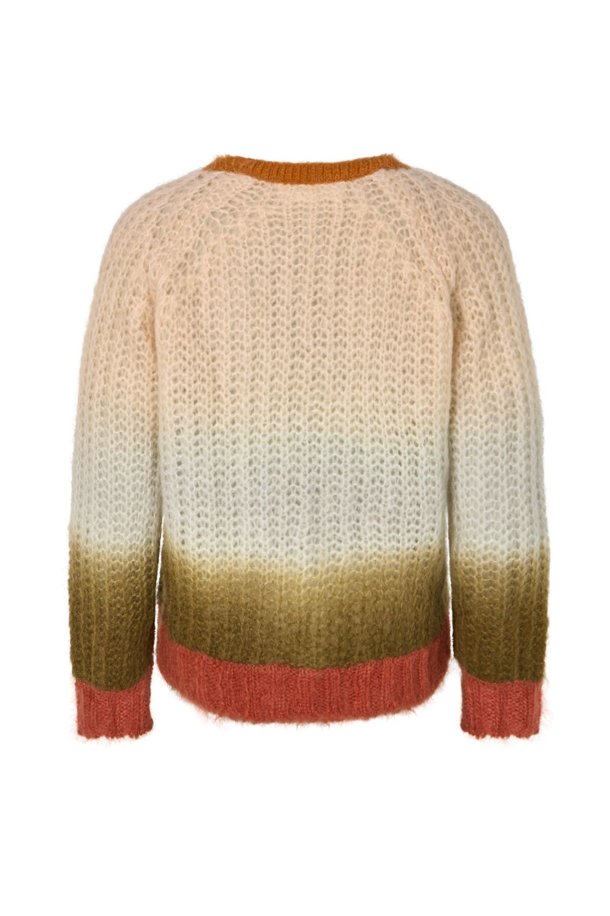 Jasmin - Faded knit boxy sweater I Rust combo 5 - Rabens Saloner