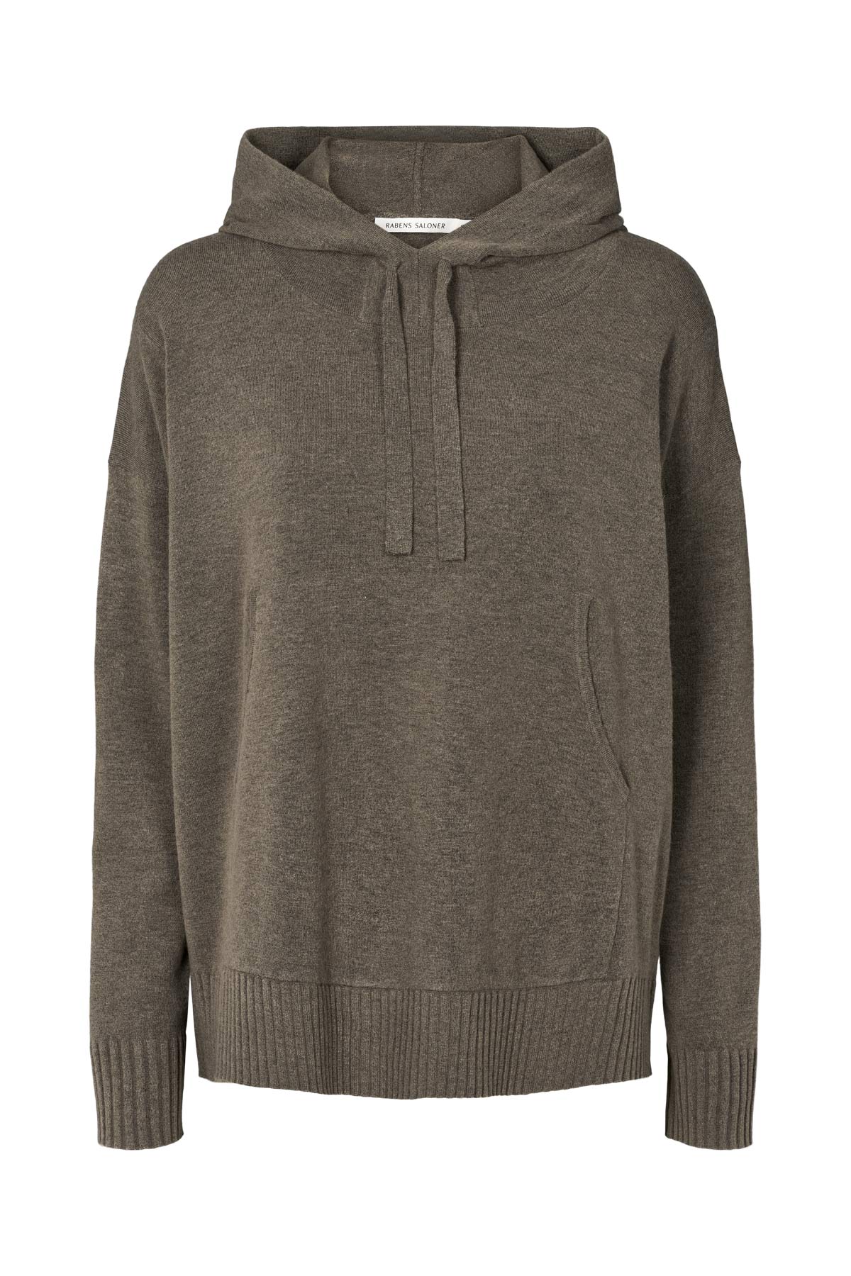 Helena - Knit lounge over size hoodie I Mole melange Mole melange XS/S 3 - Rabens Saloner