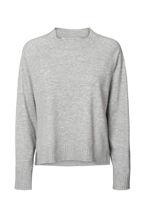 Ruca - Knit lounge boxy sweater I Grey melange Grey melange XS 7 - Rabens Saloner