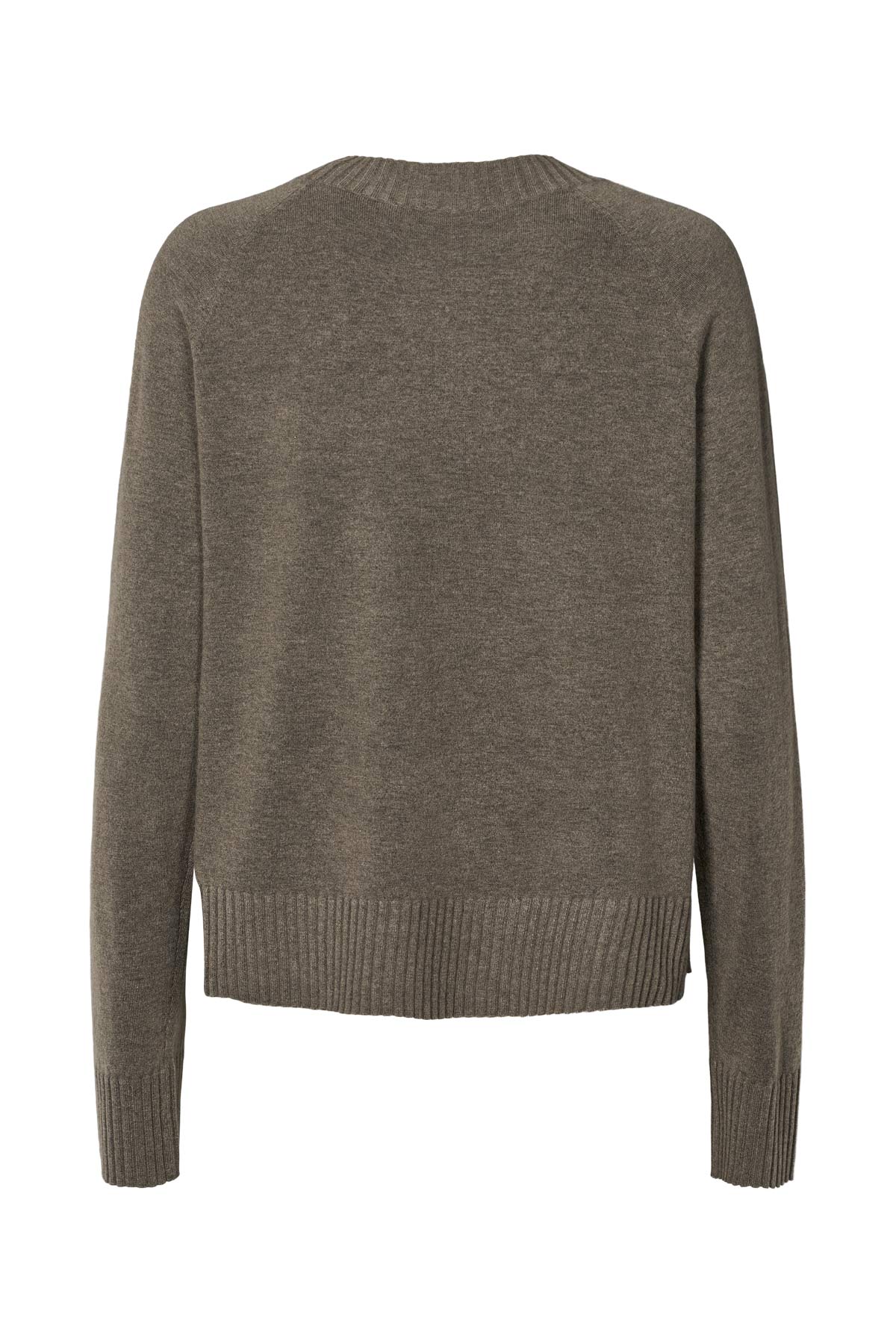 Ruca - Knit lounge boxy sweater I Mole melange 6 - Rabens Saloner