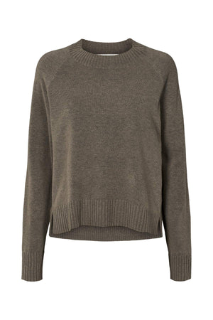 Ruca - Knit lounge boxy sweater I Mole melange Mole melange XS 5 - Rabens Saloner